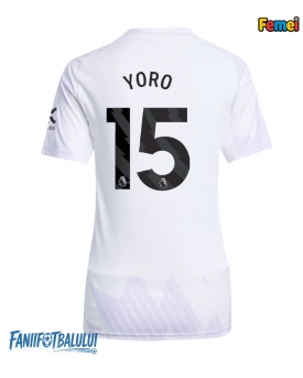 Manchester United Leny Yoro #15 Tricou Fotbal Replică 2025-26 Femei Deplasare